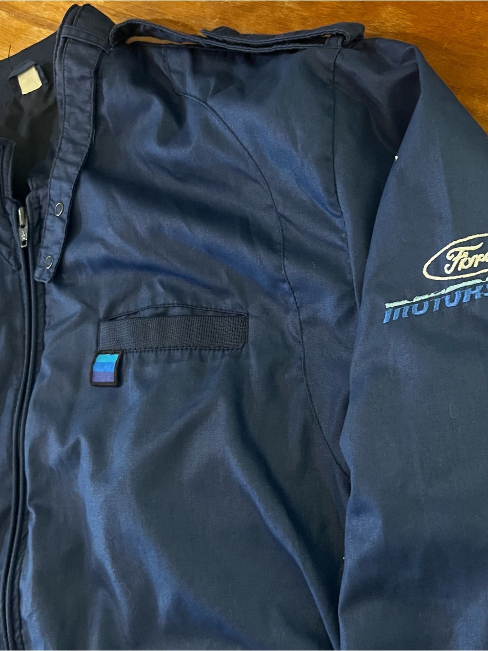 Ford  MotorsportNavy Blue Men's Windbreaker Jacket  RETRO VINTAGE STYLE Medium